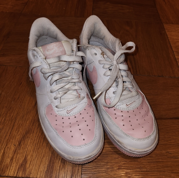 Nike Shoes - Nike Air Force 1, white/pink, womens size 9